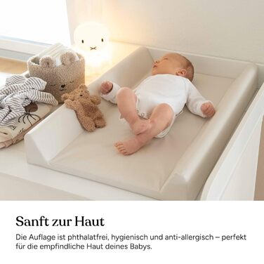 Пеленальний килимок з клином, що миється - Гігієнічний, безпечний та універсальний, бежевий Пеленальний килимок 50x70 Пеленальний