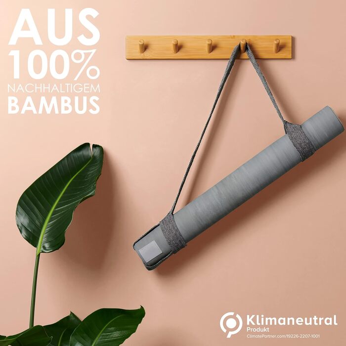 Гачки для одягу дерев'яні (2 шт.) - вішалка дерев'яна з 5 гачками - 43 см - гачки для одягу настінні - настінна вішалка для передп