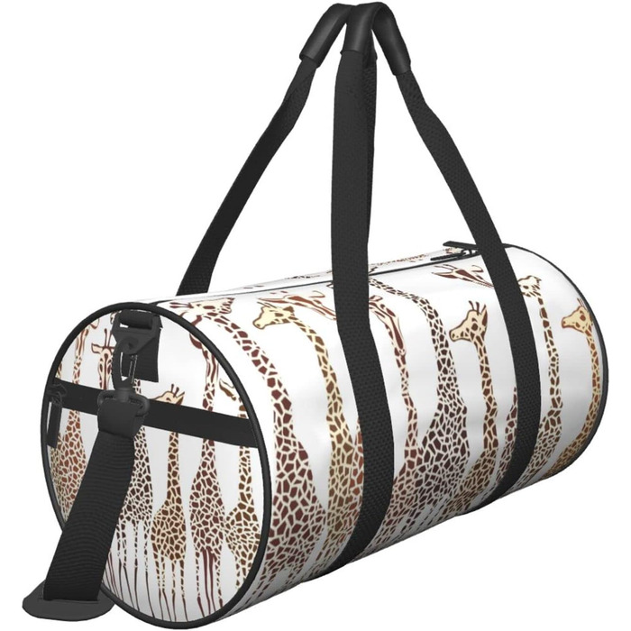 Мила спортивна сумка-дорожня сумка з жирафами для чоловіків та жінок, велика спортивна сумка-мішок