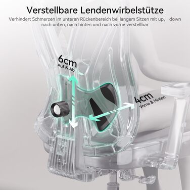 Ергономічне офісне крісло Hbada P5, робоче крісло з регульованою поперековою опорою, дихаюча еластична подушка сидіння, вбудована підставка для ніг, комп&39ютерне крісло, чорне