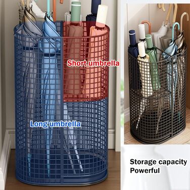 Загальний тримач для парасольок, окремо стоячий металевий органайзер зі знімною мискою для води, багатошаровий дизайн, підставка для парасольки для використання в приміщенні для палиць, домашній та офісний білий
