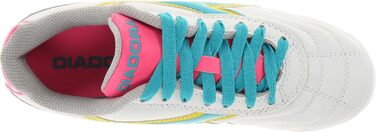 Жіночі футбольні бутси Diadora Capitano Lt Md PU, розмір 43 EU, білі, синьо-зелені, жовті, рожеві