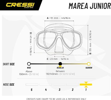 Маска або Marea Jr Mask Snorkel - Топ для дайвінгу та сноркелінгу, один розмір, дитяча унісекс маска трубка, жовтий