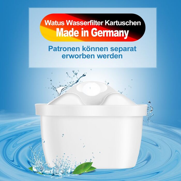 Диспенсер для гарячої води Watus, миттєвий диспенсер для води, диспенсер для води з фільтрацією та підігрівом, включає 3 фільтруючі картриджа. Фільтруйте воду для зменшення вапняного нальоту, хлору, свинцю та міді у водопровідній воді