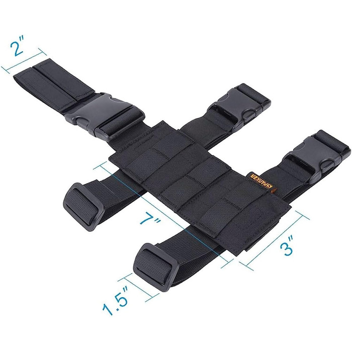 Тактична кобура на ногу з регульованою платформою Molle-модуль універсальний чохол на ліву/праву ногу чорний