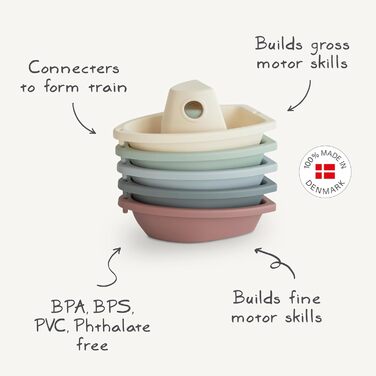 Іграшка для купання Mushie 5 корабликів для немовлят і дітей від 1 року Іграшка для ванни Іграшка для басейну з ПП пластику для ве