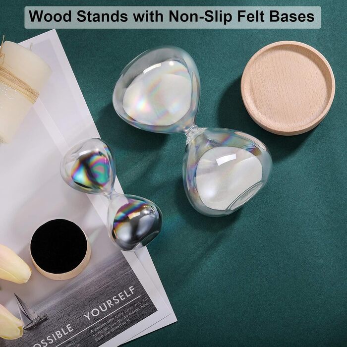 Пісочний годинник SuLiao для Uten, Поворотний на 720, Старовинний білий пісочний годинник, Вінтажний пісочний годинник 1 Hora Reloj de Arena, Великий метал, Пісочне скло, Офіс, Письмовий стіл, Дім, Весільне оформлення (Чорний, ЧОРНИЙ-30 хв і БІЛИЙ-5 хв)