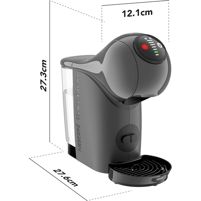 Антрацит Кавоварка капсульна автоматична NESCAF DOLCE GUSTO GENIO S by KRUPS антрацит Кавоварка капсульна KP243B антрацит
