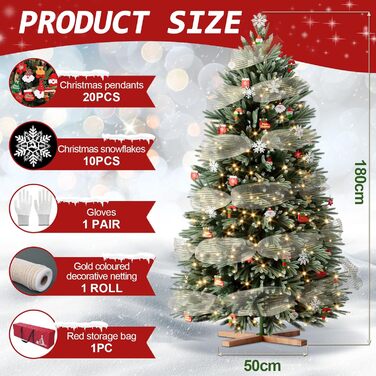 Різдвяна ялинка зі снігом 180 см Soontrans