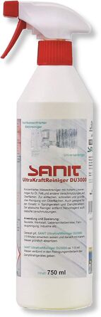 Набір DEWEPRO SANIT UltraKraftReiniger DU3000 (3013) - пляшка 750 мл - концентрований універсальний очищувач з високою розчинюючою здатністю, вкл. DEWEPRO Одиничні скраби 750 мл (упаковка 1)