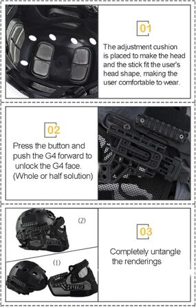 Швидкий тактичний шолом, захисний шолом для страйкболу, пейнтболу, повнолицьова маска, окуляри, спорт на свіжому повітрі, полювання, CS, гра, FG