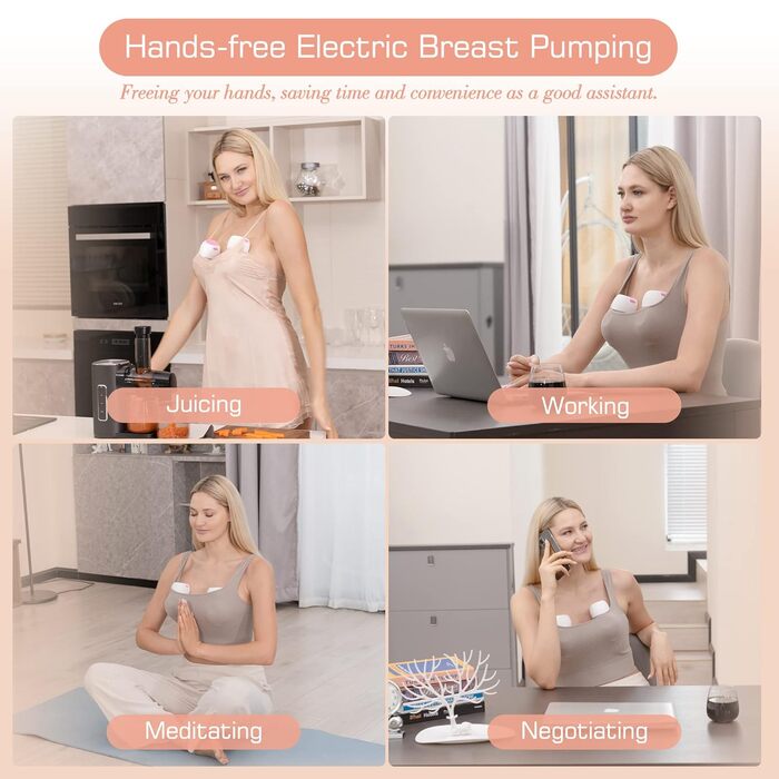 Електричний молоковідсмоктувач KISSBOBO, електричний молоковідсмоктувач, 2 режими та 9 рівнів з РК-дисплеєм, малошумний електрични