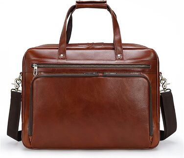 Ділова сумка портфель Чоловіча сумка, чоловіча коров'яча шкіра 15.6 дюймів сумка для ноутбука Офісний портфель Класична ділова сум