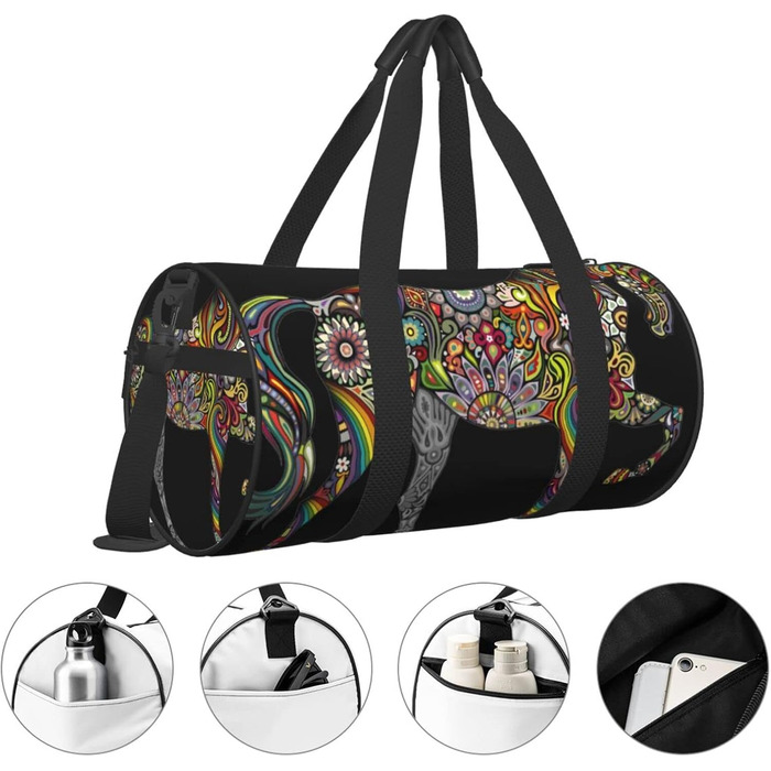 Дорожня сумка з квітковим візерунком, етнічний стиль, спортивна сумка для чоловіків та жінок, сумка-мішок, спортивна сумка
