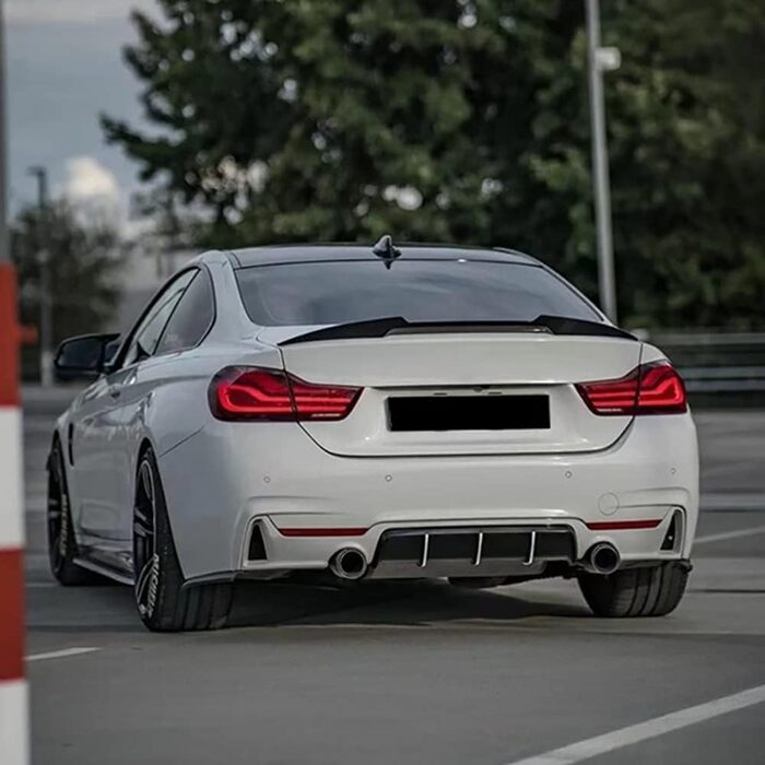 Автомобільний задній спойлер для BMW 4 Series F36 Gran Coupe 2014-2019, Спойлер багажника, Крило, Губа, Обвіси, Аксесуари для прикраси стилю, Чорний звичайний Чорний