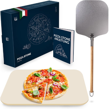 Камінь для піци з високоякісного кордієриту для піци, як італійська - термостійкий до 900 C - Камінь для піци для духовки та гриля
