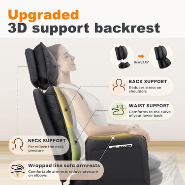 Ергономічне офісне крісло IWMH 227 кг, крісло керівника XXL зі штучної шкіри з підставкою для ніг, письмове крісло з регульованим по висоті підголівником, функція нахилу 135, поворотне крісло для домашнього офісу, ігрове (чорне)