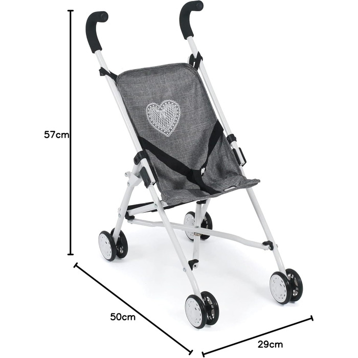 Лялькова коляска Roma, лялькова коляска, міні коляска, джинси сірі