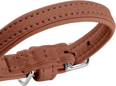 Ошийник для собак Hunter SOHO MINI, колір коньяк, шкіра яловичини, м'яка та еластична, дбайливий до шерсті, легкий, для маленьких собак та цуценят, виготовлено в Німеччині, розмір 37 коньяк 37