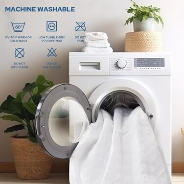 Наматрацник BEDLORE 180 x 200 см, водонепроникний наматрацник, безшумний чохол з глибокою кишенею мякий, дихаючий та зручний (білий) Білий 180x200x40 см