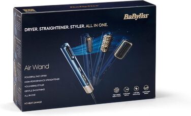 Мультистайлер BaByliss Air Wand фен, випрямляч та стайлер 3-в-1, синій гладкість та об'єм (для всіх типів волосся)
