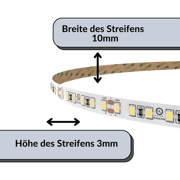 Світлодіодна стрічка WW 24v 5m професійна стрічка Самоклеючий затемнюваний теплий білий теплий білий чистий білий Тривалість життя 30 000 годин 3000 кельвінів 120 SMD світлодіодів на метр Чіпсет 2835 5м 3000 Кельвін