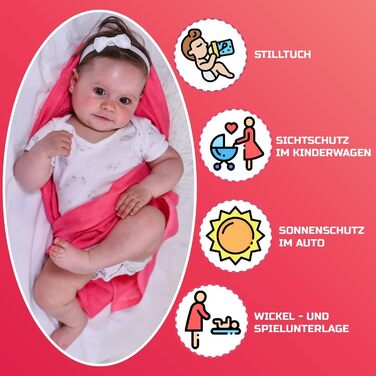 Муслінові пелюшки для відрижки дитячий подарунок для новонароджених - 80x80 см, подвійні ткані пелюшки з посиленою облямівкою I му