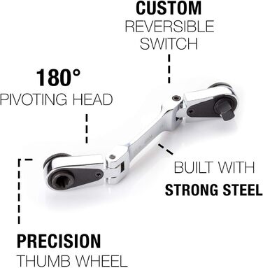 Червоний 4s04 1/10.2 см Quarter Stick Drive Stubby Ratchet Micro