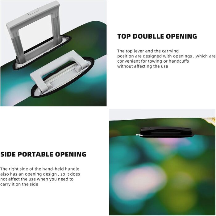 Чохол для валізи Tauben, міцний захист, підходить для багажу розміром 45,7 - 81,3 см, Чорний, Великий