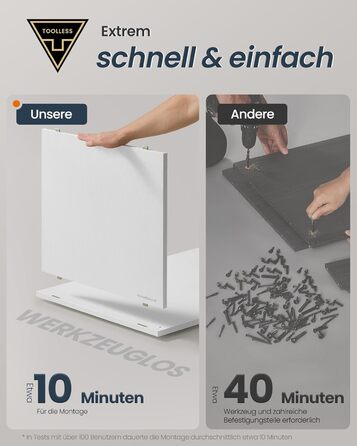 Книжкова полиця SONGMICS HOME, надшвидке складання без інструментів, технологія без інструментів, полиця з 9 відділеннями, окремостояча полиця, 6 шухляд з тканини, система полиць, 27 x 83 x 91,8 см, білосніжний колір LBC199W01, 9 рівнів (91,8 висоти см)