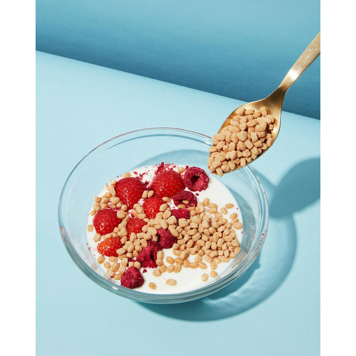 Веганські протеїнові хрусткі кульки без додавання цукру KoRo - Pea Protein Crispies, 1 кг