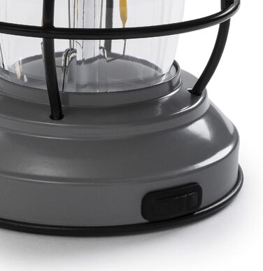 Міні-ліхтар Barebones Edison вінтажний світлодіодний вуличний ліхтар із регулюванням яскравості компактний, всепогодний вуличний світильник для походів, кемпінгу, риболовлі та домашнього декору (сланцево-сірий)