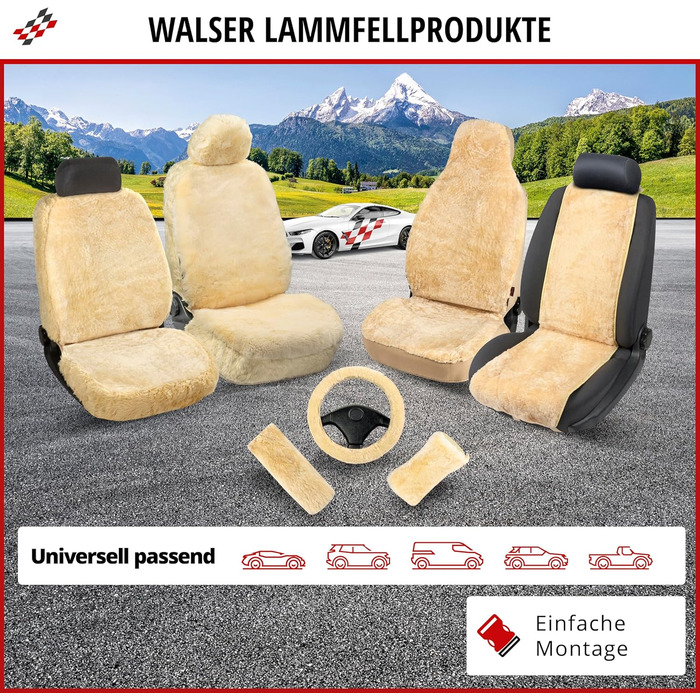 Підтримка шиї Walser з овечої шкіри Mila, подушка для шиї в автомобіль виготовлена зі 100 овечої шкіри, подушка для шиї в автомобіль, дорожня подушка для шиї, дорожня подушка, подушка для подорожей у літаку, подушка для літака, чорна підтримка шиї