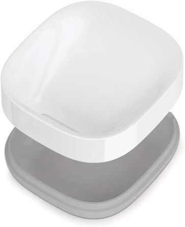 Компактна мильниця - білий/сірий, 3,6 х 7,1 х 8,4 см Сірий/білий