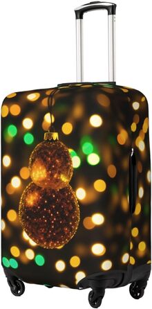 Блискуча різдвяна прикраса для валізи, захисний чохол для багажу, міцний захист для валіз розміром 45.7 - 81.3 см, малий розмір, Чорний
