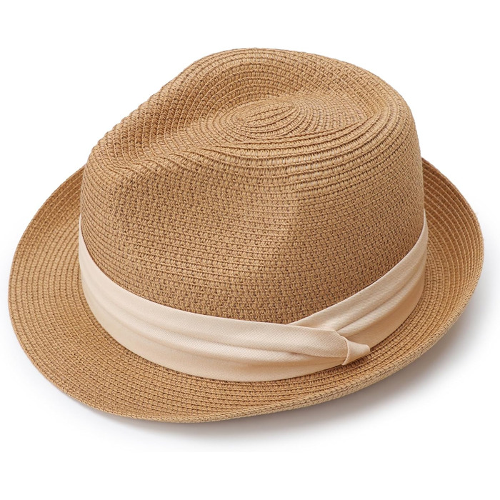 Жіноча панама, широкі козирки, солом&39яний літній капелюх-федора, солом&39яний капелюх-згорток, пляжний капелюх-згорток із УФ-захистом, короткі козирки, колір хакі з бежевим поясом