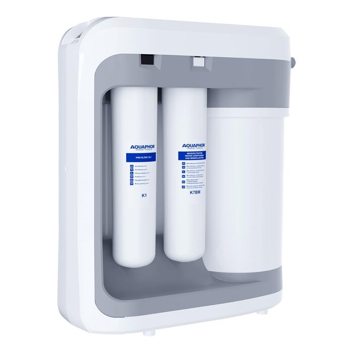 Система зворотного осмосу AQUAPHOR RO-202S - Система зворотного осмосу на 380 літрів на добу з мікробним бар&39єром і мінералізацією - резервуар для води на 5 літрів і одноходовий кран