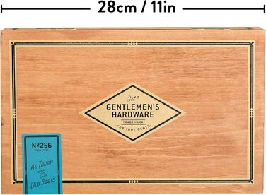 Набір для чищення взуття Gentlemen's Hardware Premium Classic з 7 предметів, полірування та чищення з дерев'яною коробкою для зберігання, один розмір