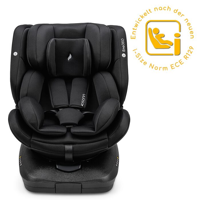 Поворотне дитяче автокрісло 40-150 см, реборд з Isofix, дитяче автокрісло - All Black, 360 i-Size
