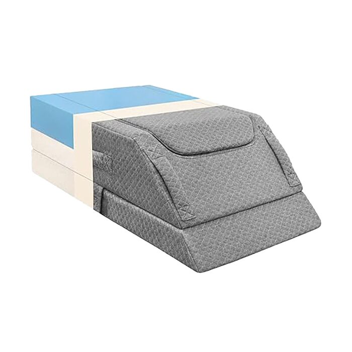 Подушка для підняття ніг, подушка для підтримки ніг, позиціонуюча подушка для колін та ніг, ергономічна подушка для підняття ніг з 3 рівнями висоти, подушка для ніг для зняття втомлених ніг та підтримки їх