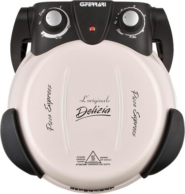 Електрична піч для піци G3Ferrari Delizia G1000617 Icy Cream - обмежена серія - до 400 градусів з вогнетривким натуральним каменем/піцою та багато іншого. за 3 хвилини / також для столу та саду