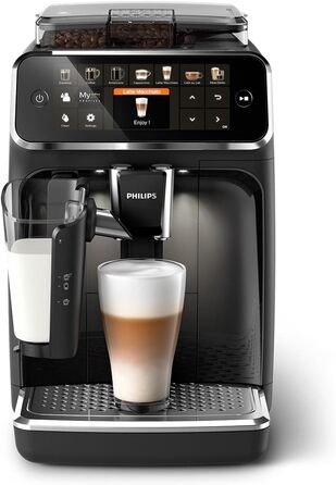 Кавомашина Philips Series 5400 з системою LatteGo, 12 видів кави, інтуїтивний дисплей, 4 профілі користувачів, чорна (EP5441/50) та фільтр для води Philips AquaClean (CA6903/10)