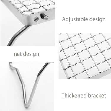 Портативний складаний гриль-стійка для гриля - , сріблястий, кріплення для варильної поверхні з нержавіючої сталі, підставка для пароварки, підходить для приготування чаю на плиті, пікніків, барбекю, кемпінгу тощо.