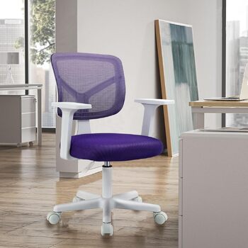 Дитяче офісне крісло SVITA Joy, регульоване по висоті, обертове крісло з колесами, фіолетове