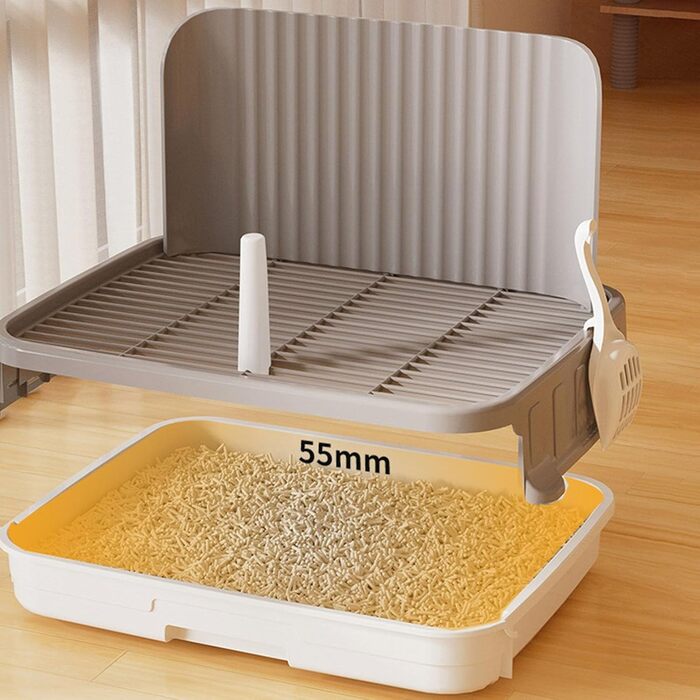 Туалет для собак Factorys, Туалет для собак, Туалет для собак, Туалет для цуценят, Міцний, Міцна станція для сечовипускання, Багатофункціональний туалет для собак, Кімнатний туалет для собак, (Сірий, 537x31 см) 537x31 см Сірий