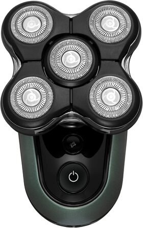 Чоловіча електрична бритва для лисої голови Remington функція Turbo Boost Літій-іонна бритва (5 бритвених головок, гладке гоління макс. 0,2 мм, камера для збору волосся, тример для деталей, водонепроникність) Бритва XR1600