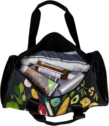 Спортивна сумка, маленька дорожня сумка, сумка для йоги, з мультяшними овочами та фруктами, сумка для фітнесу на відкритому повітрі, ручна поклажа